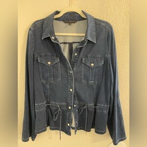 Soft denim utility jacket